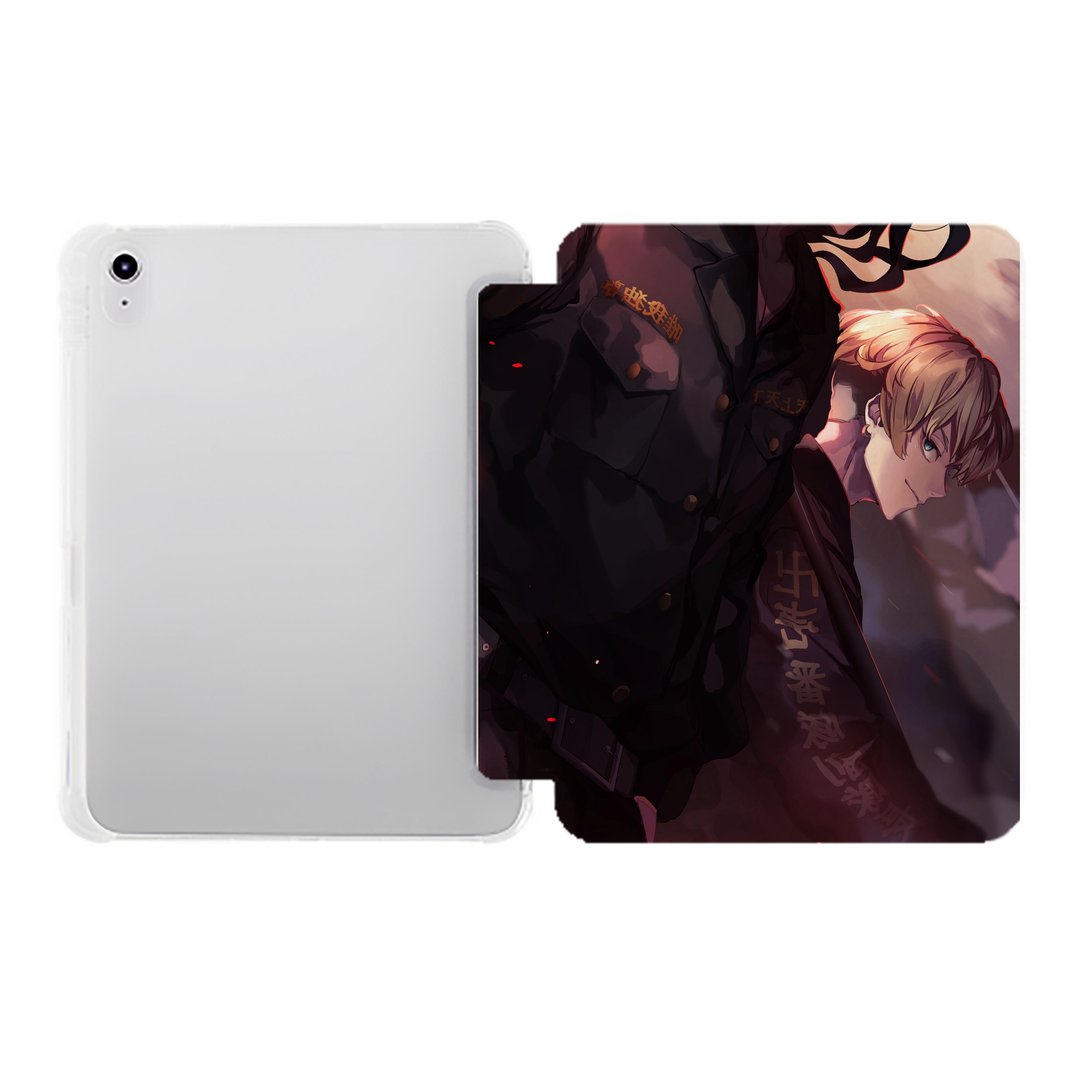 （画像用） 東京リベンジャーズ Tokyo Revengers IPad ケース ペン収納付き 三つ折りスタンド PUレザー×シリコン 対応機種9.5/10.5/10.9インチ